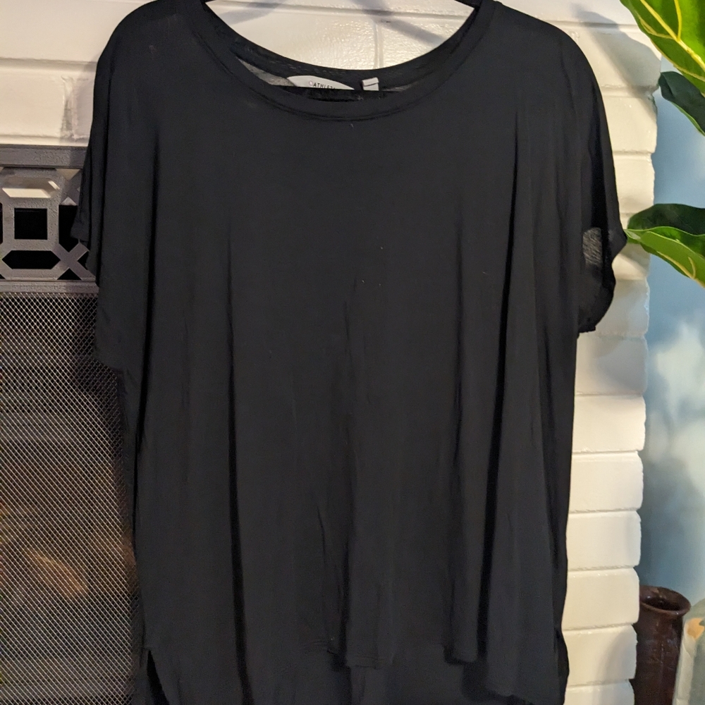 Athleta black scoop neck top